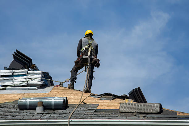 Professional Gutter Installation technician working in Byron Center, MI